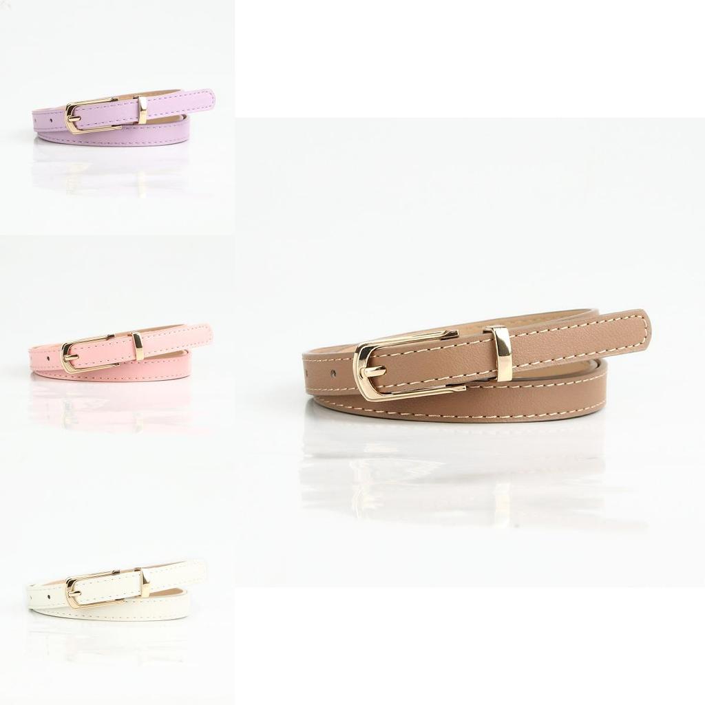 Womens Minimalist Alloy Pin Buckle Belt With Faux Leather Cover For Dresses And Cardigans