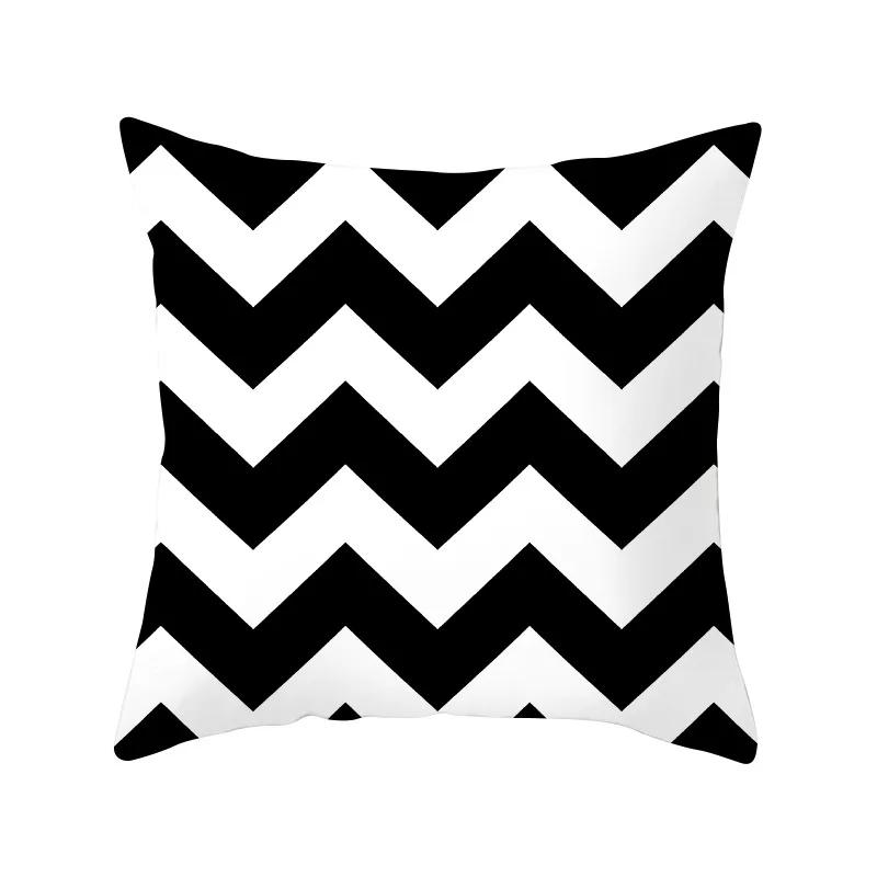 

Geometric Black and White Pattern Cushion Cover 45x45 Living Room Decoration Square Pillowcase Couch Cushion Cover Pillow Covers 12x12Inch