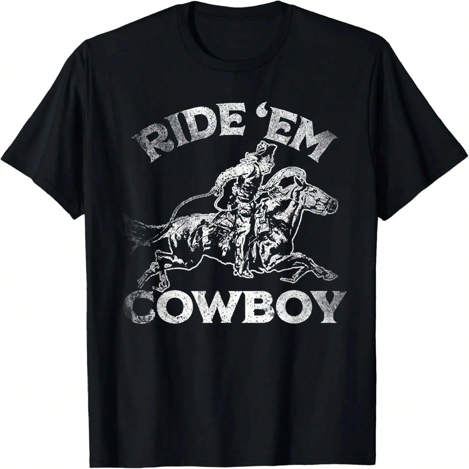 Vintage Cow Woman s Country Ride em Cow Horse Riding T-Shirt S разноцветный