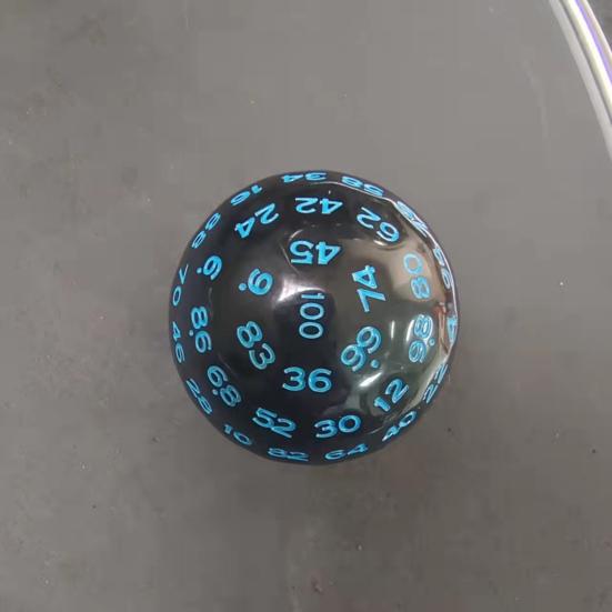 Number Dice Multi-sided Engraved Number Bright Color Easy To Read Acrylic 100 Sided Polyhedral Dice Table Games Board Game Props