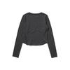 CuTouT Crop Long T shirT  Charcoal 