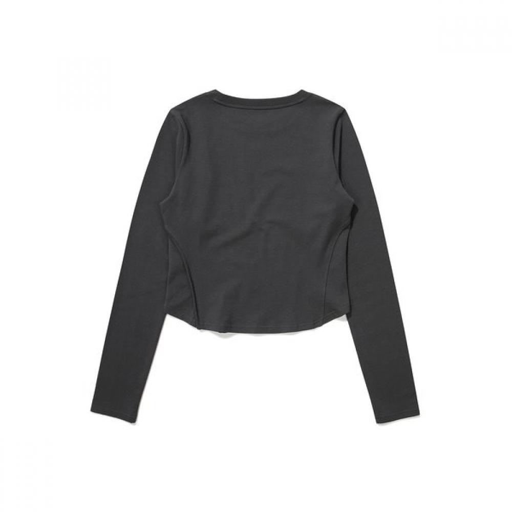 CuTouT Crop Long T shirT  Charcoal 