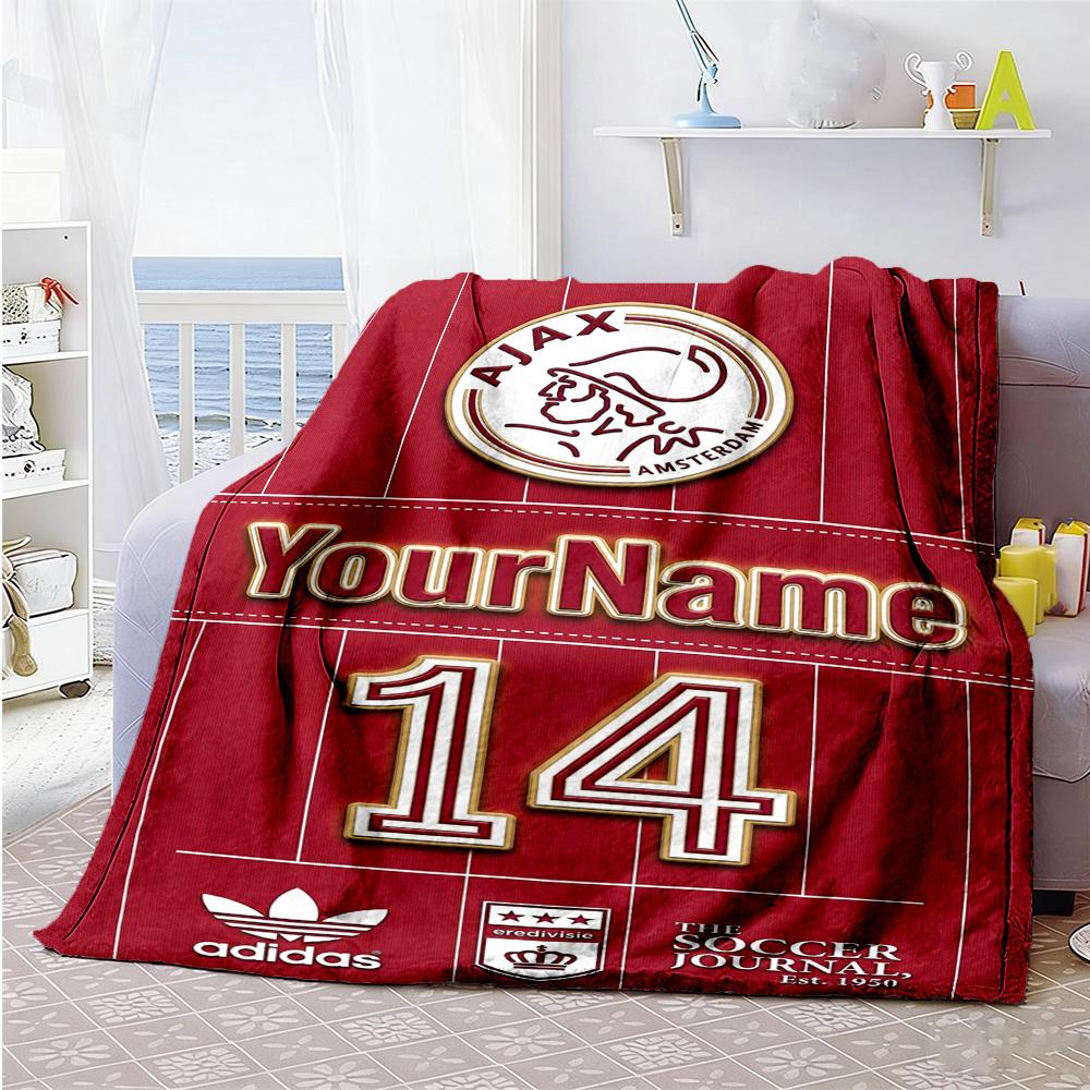 Team Club 2 Personalized Text Blanket Gift Personalized Blanket Warmthful Decor Great for Living Room Office Chair Livingroom Seaside