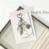 Süßer Engel-Hase Schlüsselanhänger Weicher Plüsch Anhänger Schleife Stern Charme Kawaii Rucksack Ornament für Mädchen Tägliche Nutzung
