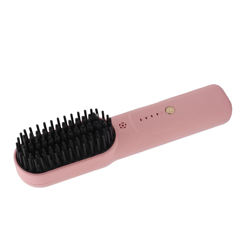 Cordless Hair Straightener Brush Re able Hair Straightening Comb ing Iron Portable Electric Styling Comb