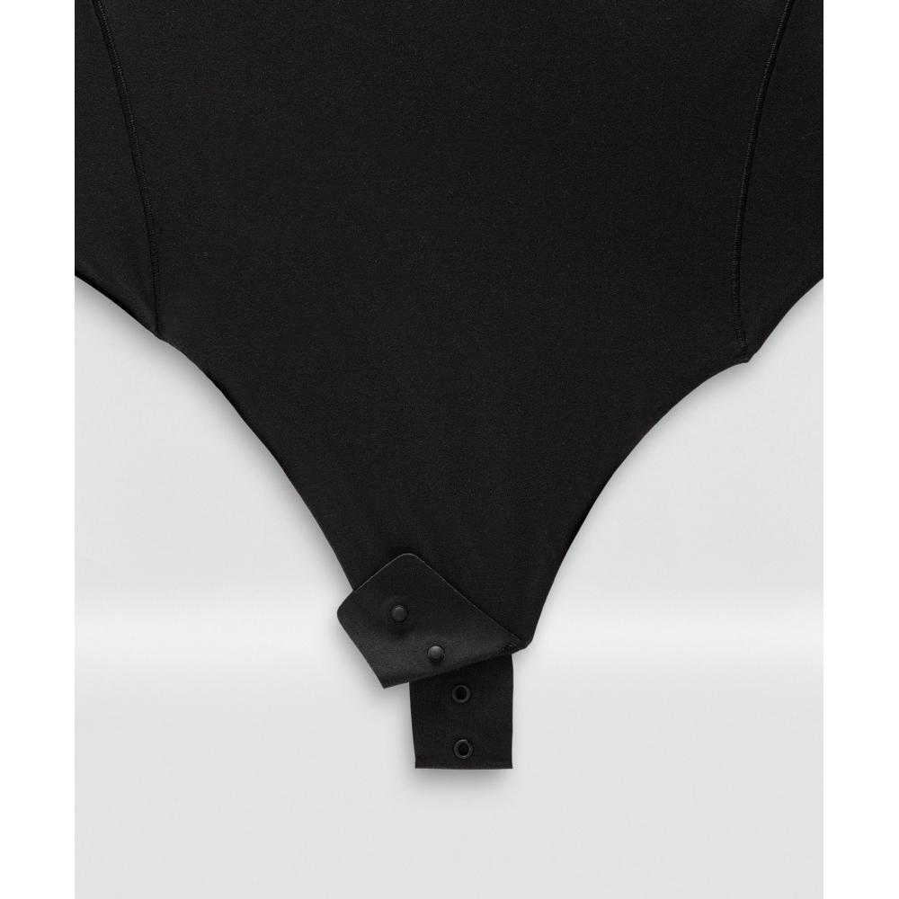 Lululemon Wundermost Ultra Soft Nulu Short Sleeve Crew Thong Bodysuit Black