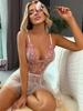 Women Transparent Nightwear Lace Babydoll Temptation Underwear Nightdress Sexy Sleepwear Floral Embroidery Night Dress Lingerie