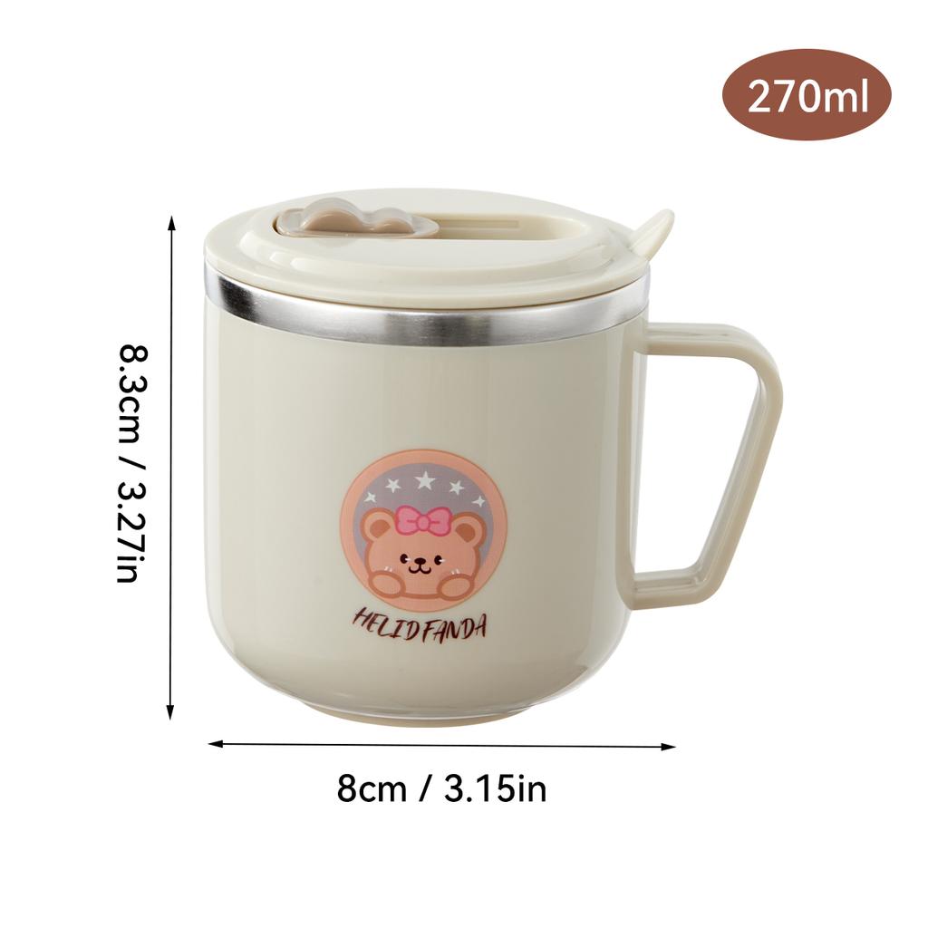 270ml Ny Mini Capybara Dobbeltvegg Vannkopp Bærbar Barnas Sugerørskopp 316 Rustfritt Stål Lekkasjesikker Drikkekopp