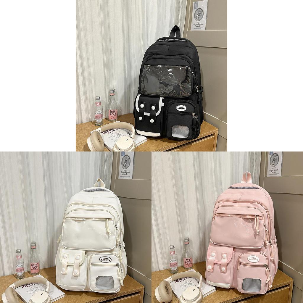 College Style Sweet Cute Girls School Backpack With Nylon For Middle School Students