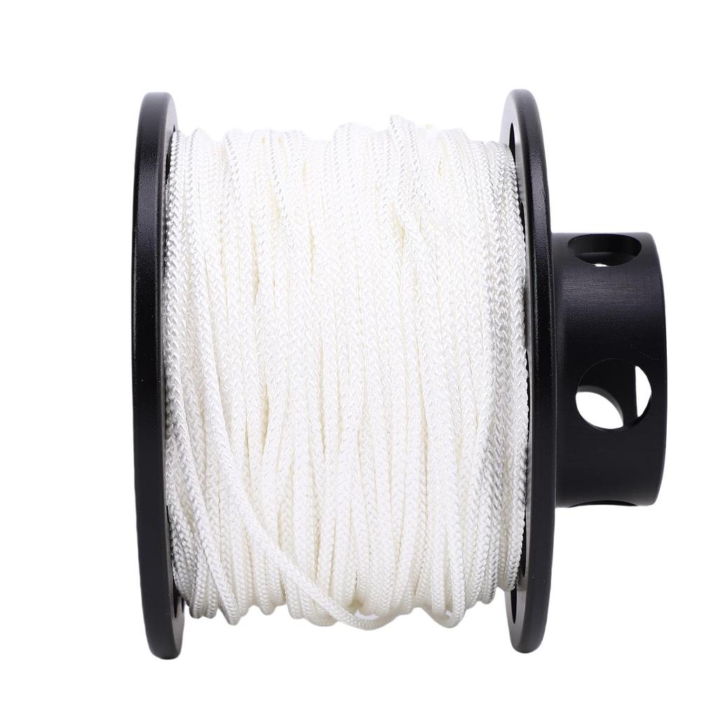 Scuba Diving Finger Spool Reel with 131.2ft White Line 90mm Double End Clamp Compact Dive Reel for Cave Wreck Technical