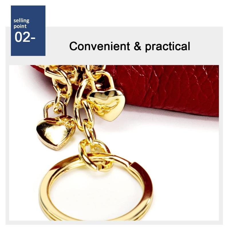 Poșetă pentru femei din piele naturală la modă, cu fermoar dublu