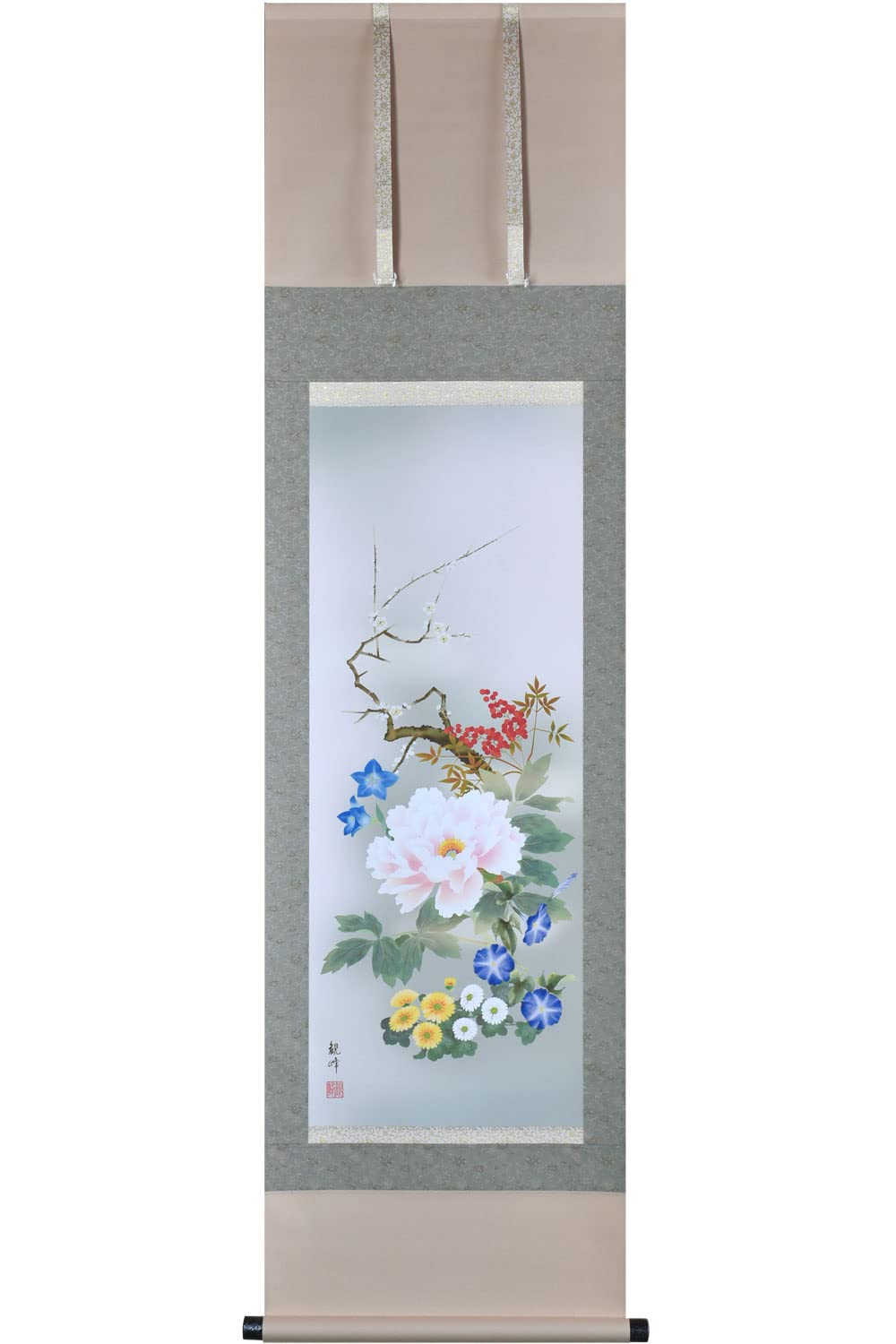 

Галерея Sunny Town, подвесная элегантная картина Four Seasons Yamamura x 164 см, свиток, круглый год, цветы, Kanpo, Shakuzo, 44,5