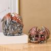 Scary Dragon Skull Statue Resins Figurine with Spices Shaker Holder Rack for Halloween Party Kitchen Restaurant Decors