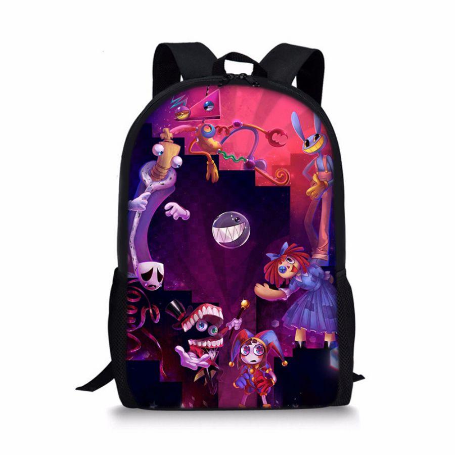 

Удивительный цифровой цирковой рюкзак Pomni Jax Print Pink School Bags для девочек, сумка для детского сада, детский мультяшный рюкзак для книг, маленький Mochila