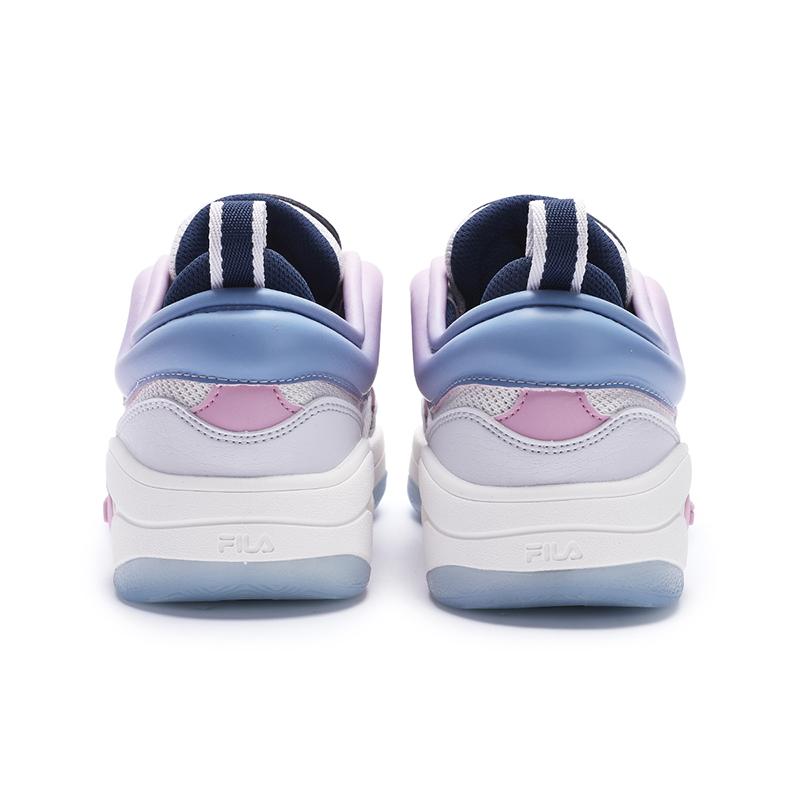FILA Fashion Thick Sole Height Increasing Macaron Low Top Skate Shoes Women sneaker Cream-White Mist-Gray F12W432208FGN