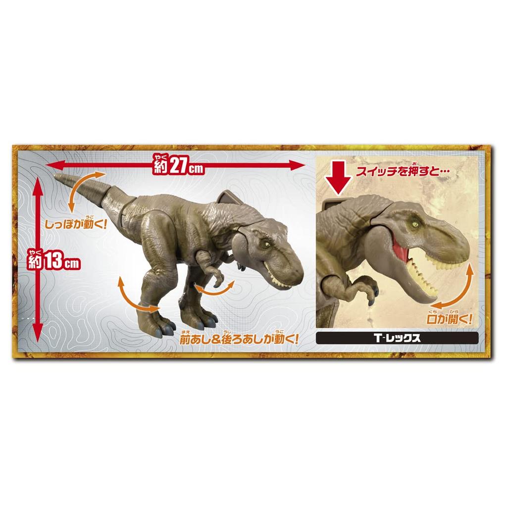 Takara Tomy Ania Jurassic World Kick The Strongest Animal Dinosaur Toy for Ages 3 and Up It! T-Rex