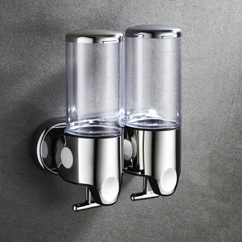 Manueller Seifenspender, Wandmontage, Handgelspender, Flüssigkeitsbehälter für Handseife, Shampoo, Spülung, Duschgel