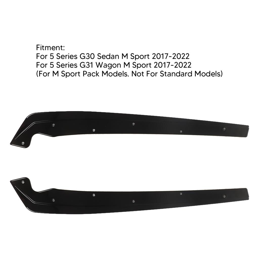 Car Rear Bumper Lip Rear Bumper Spoiler Glossy Balck Rear Bumper Side Splitters Flaps for 5 Series G30 G31 Sport 2017‑2025