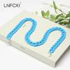  Retro Bright Acrylic Glasses Sunglasses Chain Straps Lanyards Blue Color Reading Glasses Hanging Neck Glasses Chain