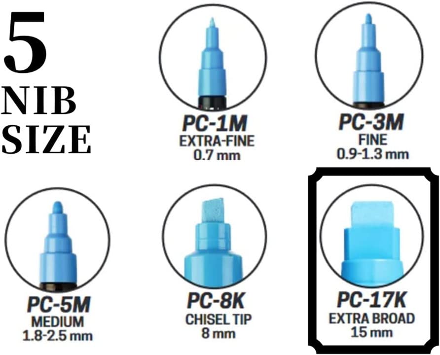 UNI POSCA 8 PC-17K "Full Range, Colors"