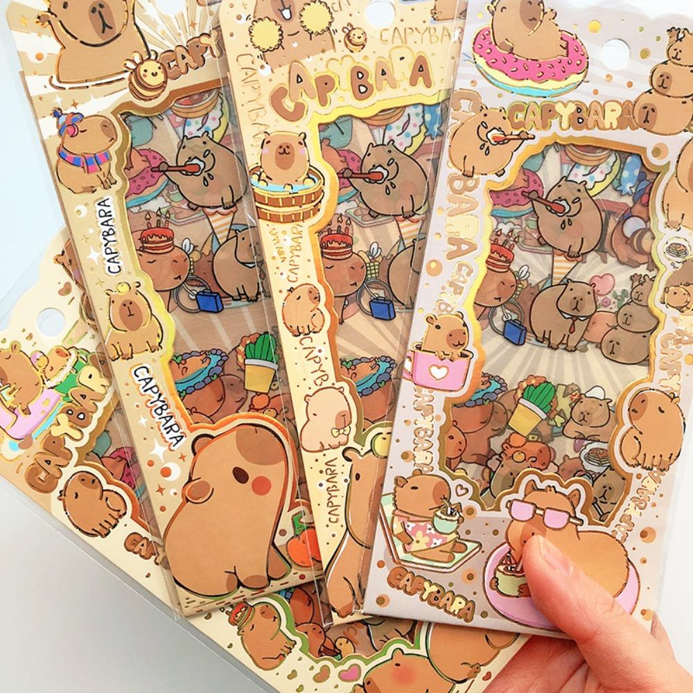 4pcs/set Cute Diary Decoration Capybara Scrapbooking Collage Stickers Painting  Children