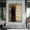 Vintage  A Cat Is Not Just A Cat Poster Black Cat Canvas Prints Painting Animal Friend Wall Art Picture Modern Home Decor