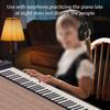 Btuty Electronic Hand Roll Silicone Folding Piano with No MIDI Travel Piano for Beginners Roll-Up Piano, 88-Key Piano, Built-in Speaker, Function,