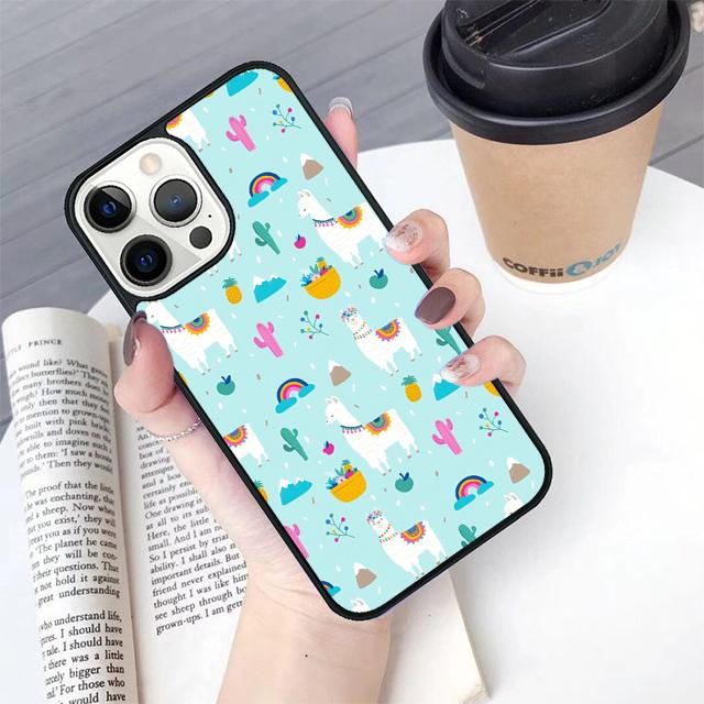 

Cartoon Alpaca Llama phone Case Cover For iPhone 17 Air 16 15 14 Plus For apple 16 11 12 13 Pro Ma coque iPhone 13