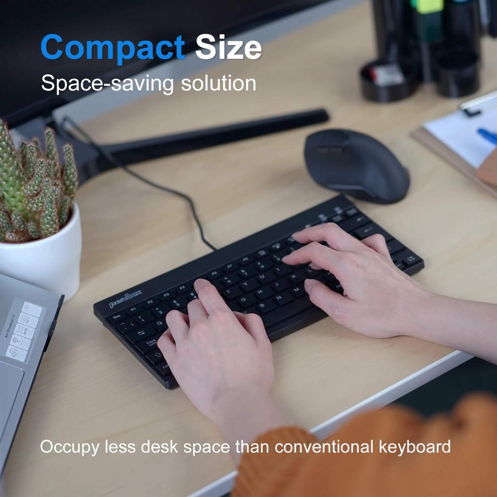 Perixx USB Keyboard Wired Space Saving Low Profile Membrane Compact Small Guaranteed Layout No PERIBOARD-426US [Genuine Product] 27.6X13.8X1.5cm