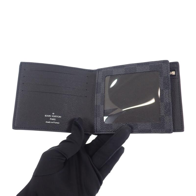 LOUIS VUITTON  N60053 Damier Grafitte Bifold Wallet black mens