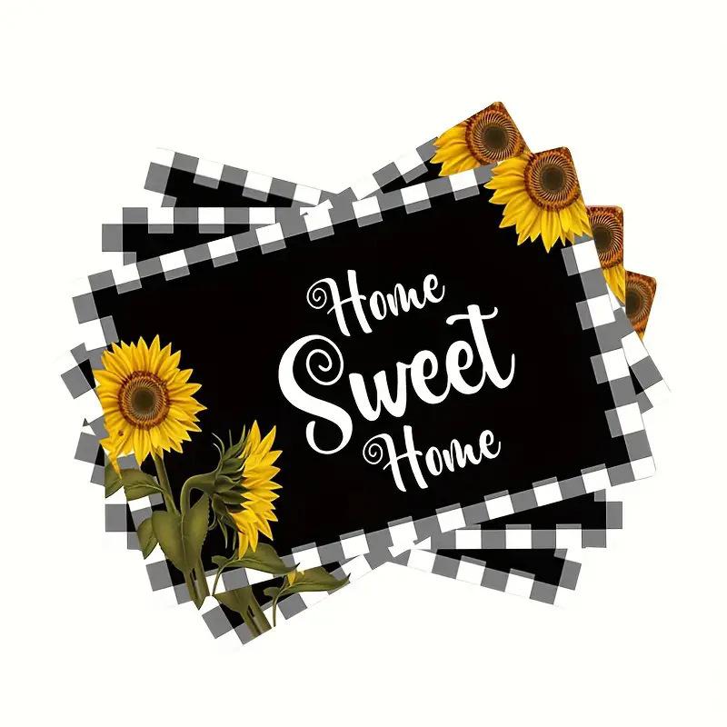 Bohemian Geometric Retro Placemat - Vintage Polyester Heat-Resistant Dining Mat