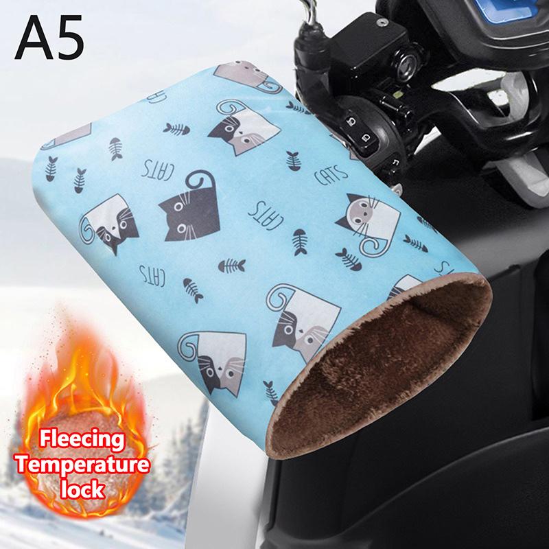 2Pcs Winter Outdoor Motorcycle Handlebar Gloves Winter Hand Protector Windproof Liner Warm Motorbike Scooter Handle Cover Gloves