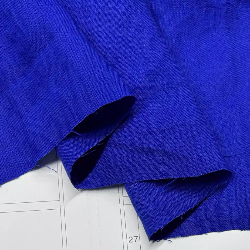 Tissu Pur Lin Lin Lavé Confortable Respirant Tissu Printemps Été DIY Robe Pantalon Large Veste Légère Vêtement
