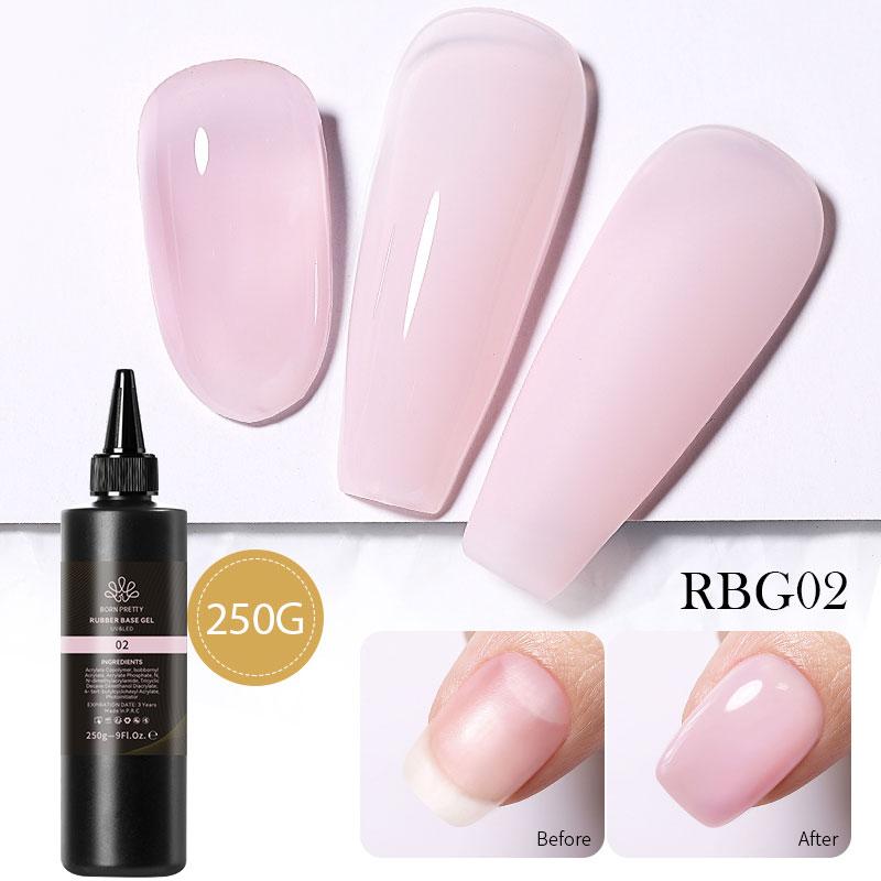 BORN PRETTY 250g Super Strong Nail Glue For False Nail Tips Press On Nails Refilled Package Base Gel Top Coat Matte Top Coat