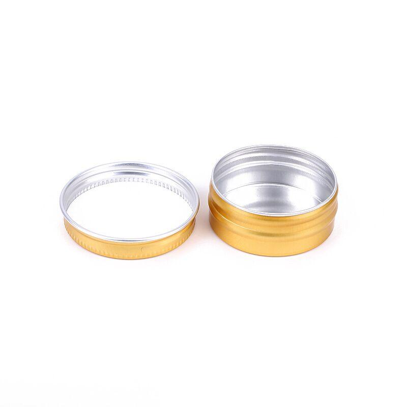 100 Pcs 15ml Aluminum Jar 15g Aluminum Tin Container Gold Color 15ml Cosmetic Jar