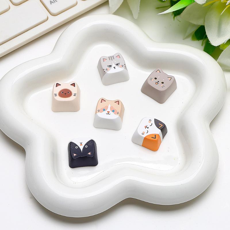 10Pcs Cat Keycap Switch Tester - Adorable Decompression Toy, Stress Relief Tool, Personalized Keyboard Accessories