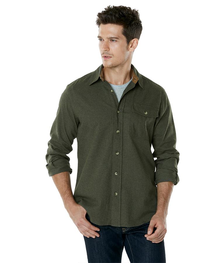 Ssikyual Brushed Warm Flannel Soft Cotton Daily Shirt
