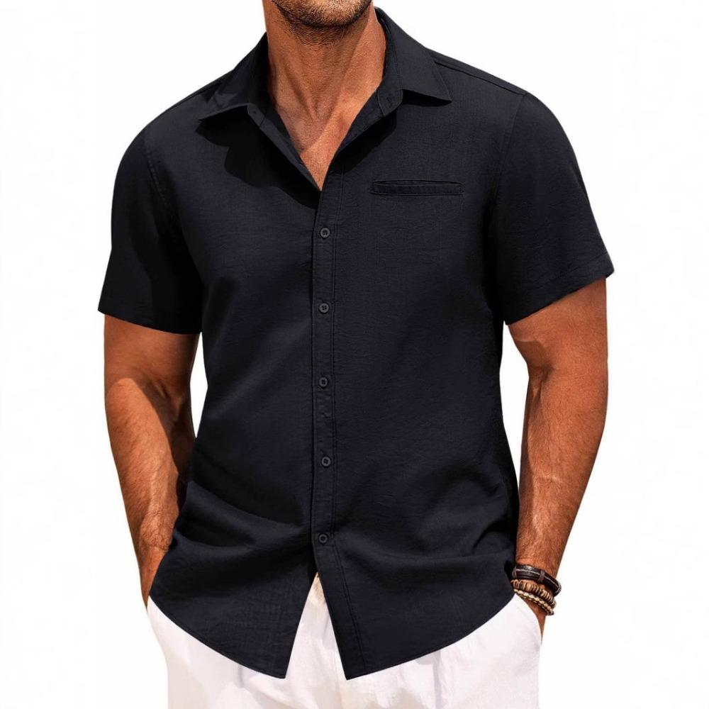 Yazlık Erkek Günlük Kısa Kollu Polo Tişörtler Yazlık Moda Yakalı Gömlekler