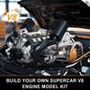 Mould King 10248 V8 Engine Building Blocks – Realistic Twin-Turbo V8 Car Engine Model Kit (3,192 Pieces) Static Display Model for Kids and Teens
