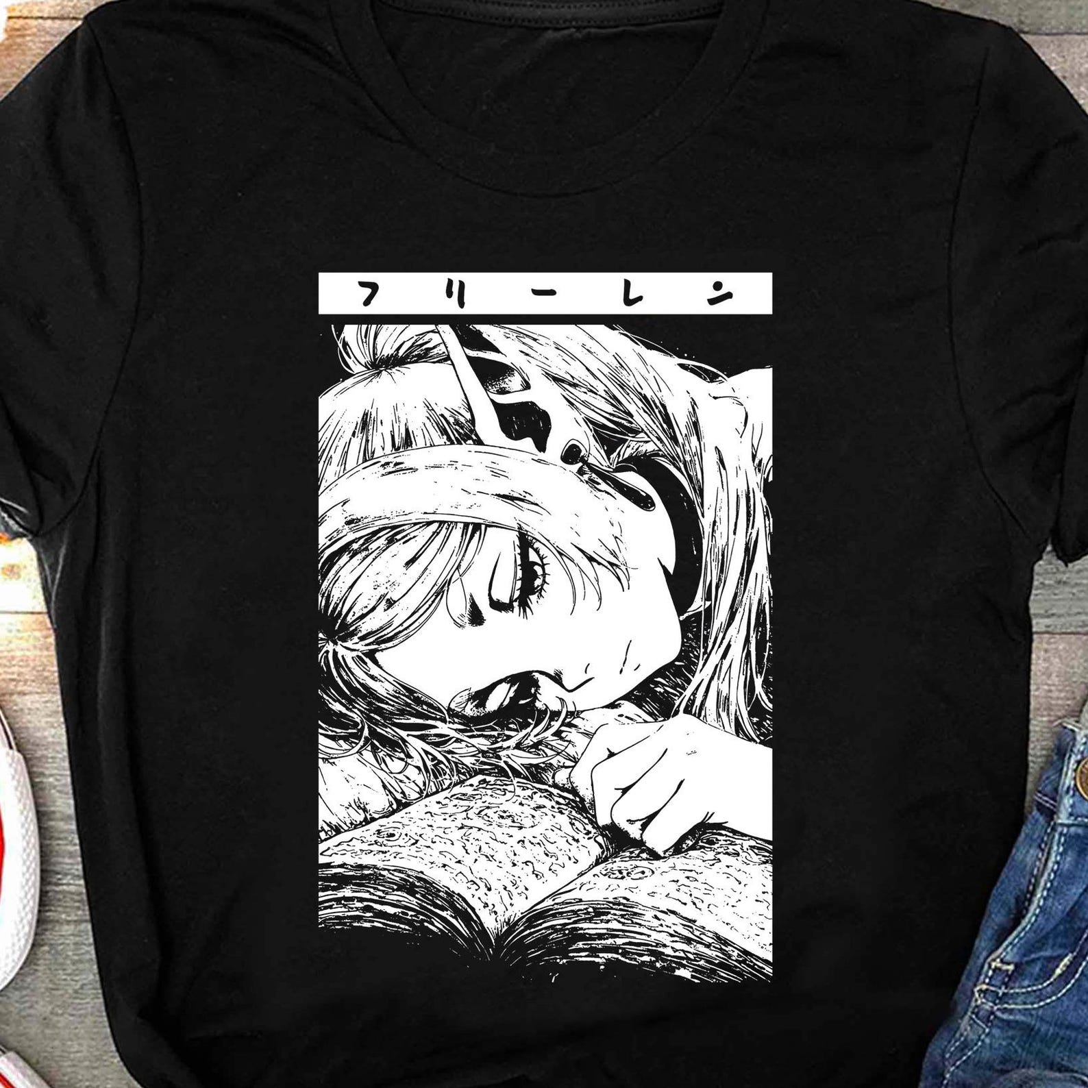 Frieren Anime Shirt, Beyond Journey s End Manga TShirt, Sousou No Frieren Vintage Tee, Fern Elf Gift, Japanese Novel Shirts S