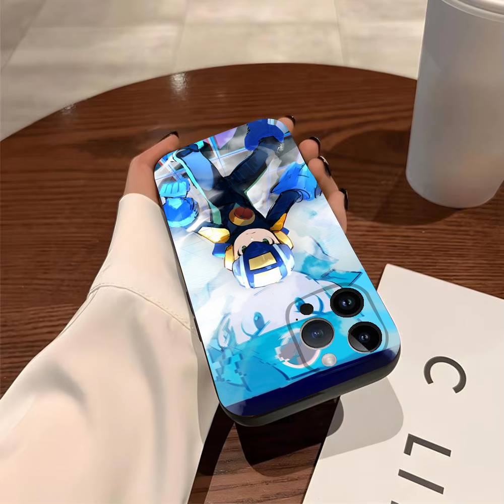 M-Mega Man S-Star Force Чехол для телефона iPhone 17,16,15,14,13,12,11,Pro,MAX,Plus TPU Мягкий, приятный для кожи чехол iPhone16plus