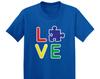 Love Autism Puzzle Piece - Kids Cotton T-Shirt and Kids Tshirt - Autism Awareness Month Spectrum Equal Not Different