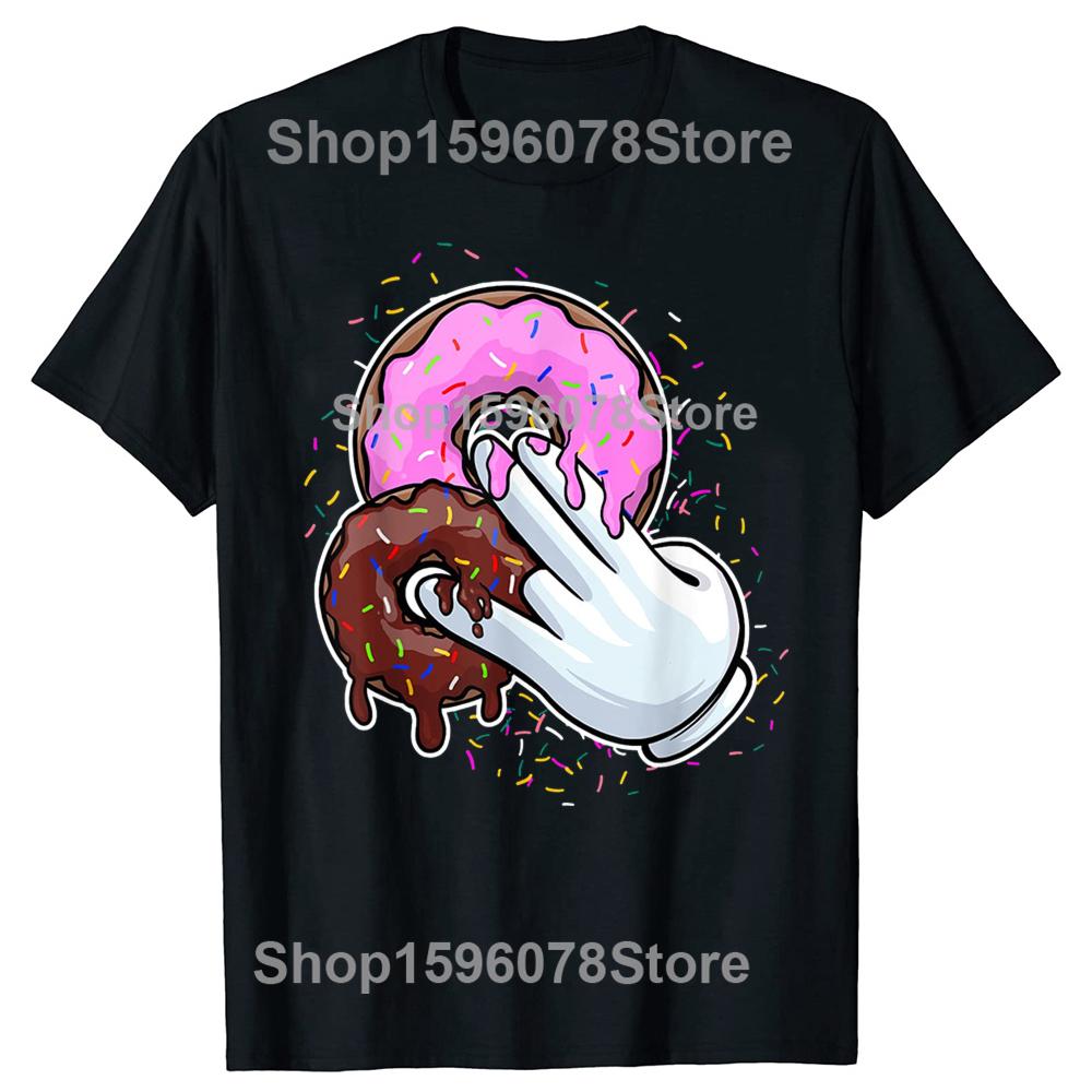 Funny Sweet Donut Cartoon T Shirts Summer Style Graphic Cotton Short Sleeve Donuts Lover Birthday Gifts Adult Humor Tshirt Men