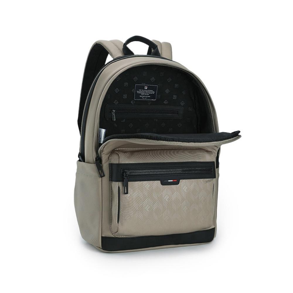 New FILA WHITE Fabric, Synthetic Leather Backpack Men's Khaki F13M533104FLK