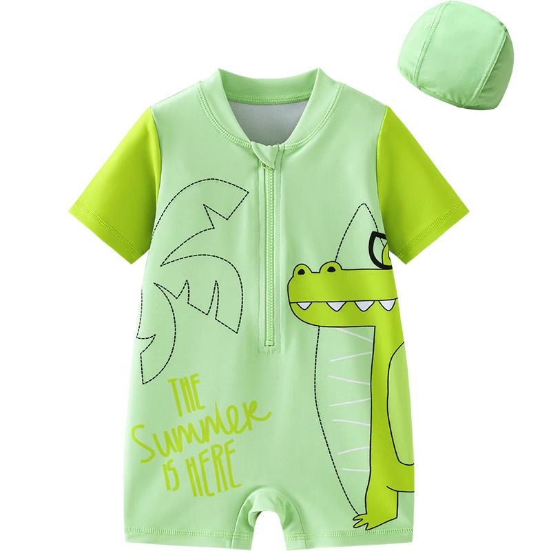 Minibala Kids UPF50+ Sun Protection One-Piece Swimsuit with Cap