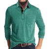 Men S Long Sleeve Polo Shirt Casual Autumn Winter Basic Top