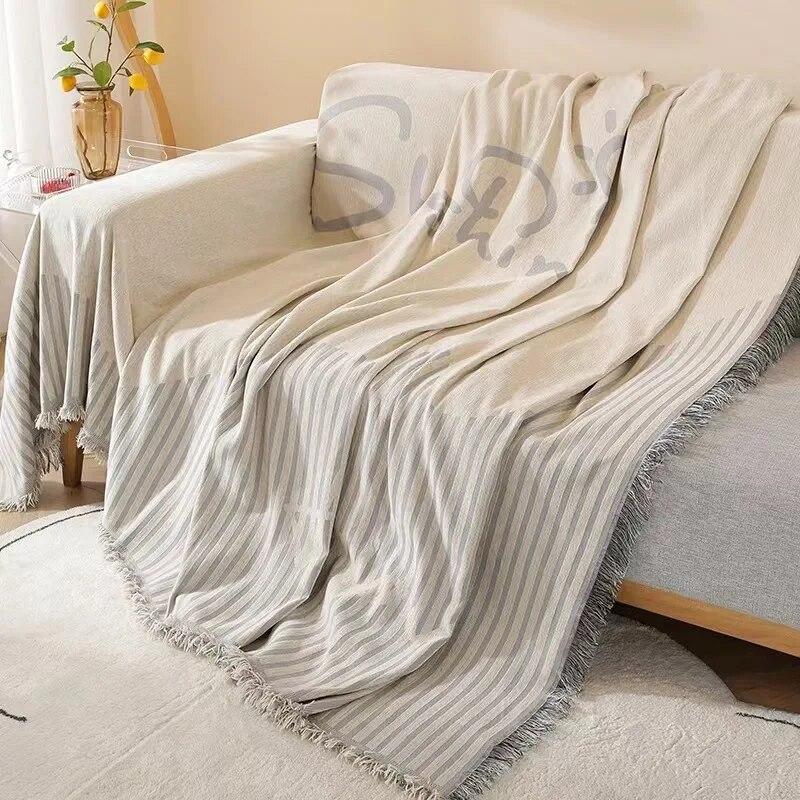 Knitting Picnic Throw Blanket Outdoor Picnic Mat Soft Sofa Blankets Towel Nap All Inclusive Couch Slipcover