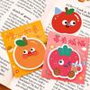 30Pcs/Set Paper Thickness Fruit Text Stickers Paper Strong Viscosity Notes Notepad Not Easily Damaged Sticky Notes Student