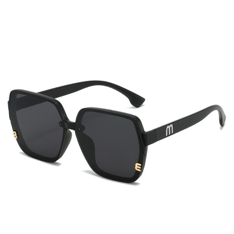 Brand Sunglasses Women's Square Classic Large Frame Fashion Men's Rectangular Letter Design Retro Sun Glasses UV400