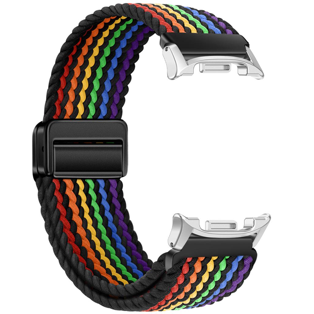Braided Nylon Band for Samsung Galaxy Watch 8/8 Classic 46mm Magnetic Buckle for Galaxy Ultra 2025/7 47mm Colorful Sport Strap